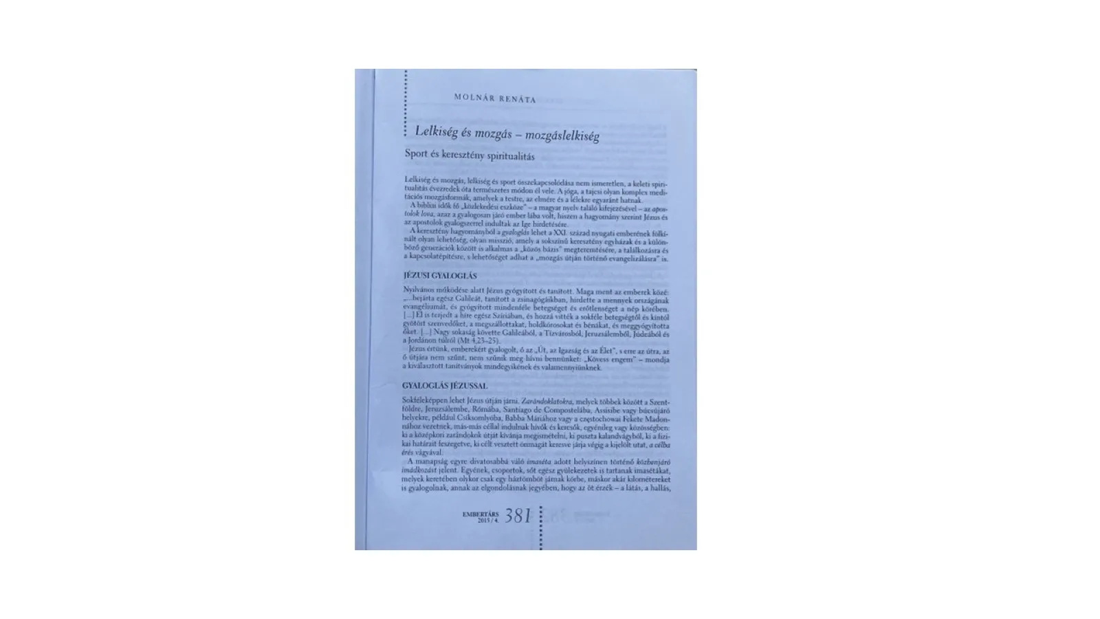 Lelkiség és mozgás - mozgáslelkiség